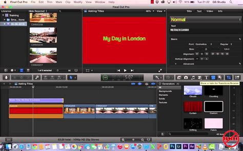 Final Cut Pro X Getting Started With Adding Titles And Captions Youtube