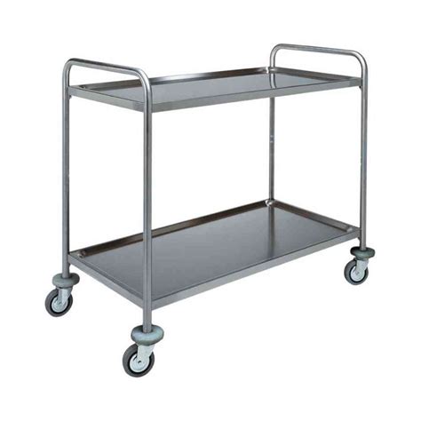 P500 Stainless Steel Service Trolley 2 Shelves