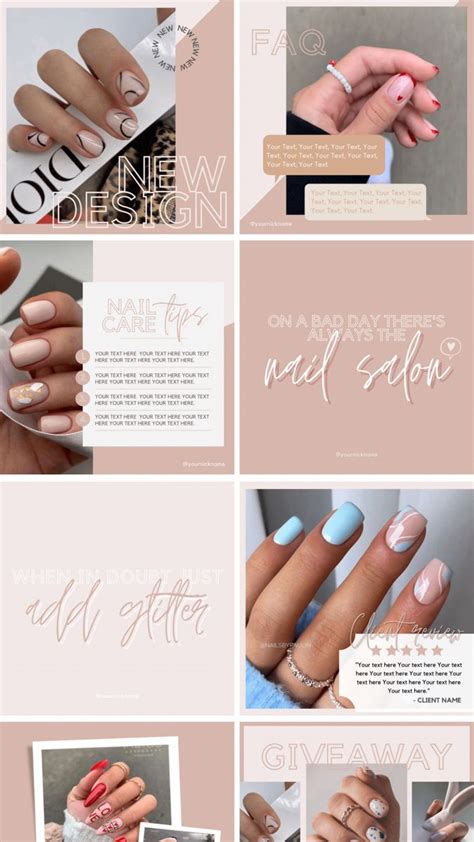 Nail Tech Instagram Post Template Nail Artist Instagram Posts Canva