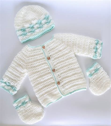 Baby Boy Crochet Sweater Set Infant Handmade Baby Cardigan - Etsy