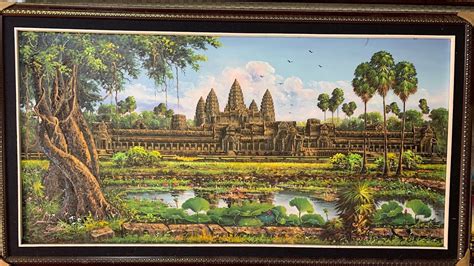 Angkor Wat Oil Colour On Canvas Youtube