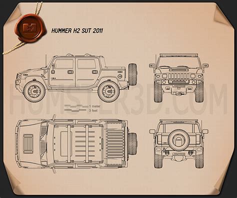 Hummer H Sut Blueprint Hum D