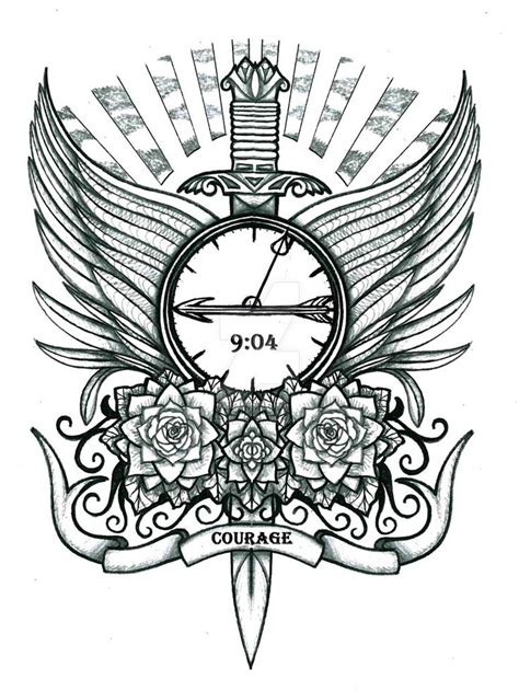 26 best Clock With Wings Tattoo Designs images on Pinterest | Tattoo ...