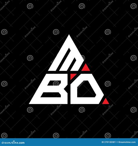 Mbo Triangle Letter Logo Design With Triangle Shape Mbo Triangle Logo