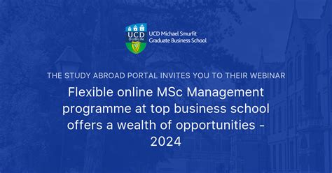 Flexible Online Msc Management Programme At Top Business School Offers