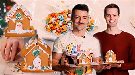 Matteo Lane Nick Build Christmas Gingerbread Houses Youtube