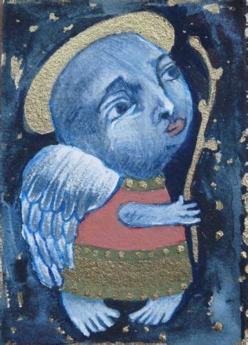 Folk Art Angel Angel Folk Art Painting Folk Angel Painting Naive Art