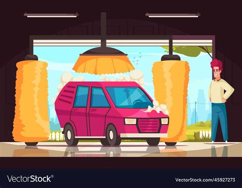 Car wash concept Royalty Free Vector Image - VectorStock