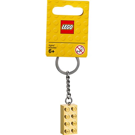 Lego® Keychain 2x4 Stud Gold Ag Lego® Certified Stores