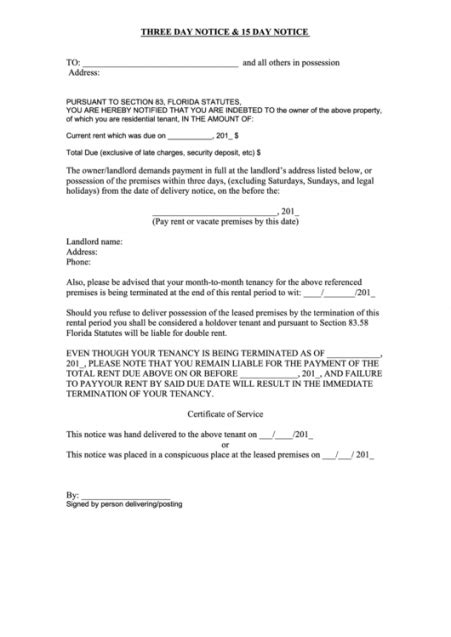 Costum 15 Day Eviction Notice Template Word Tacitproject