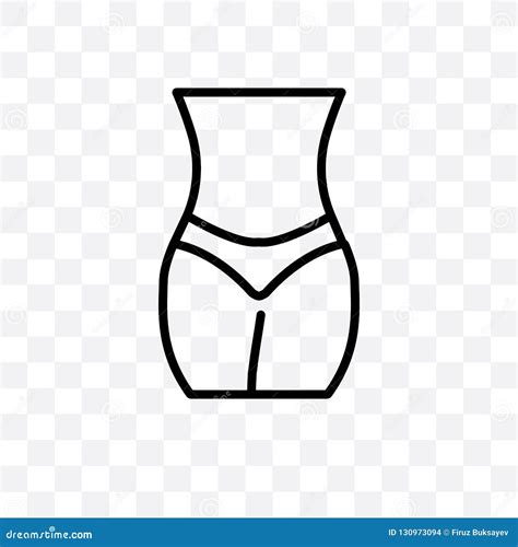 Female Hips And Waist Icon In Trendy Design Style Female Hips And