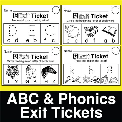 ABC Phonics Exit Tickets ESL ELL Newcomer Activity Made By Teachers