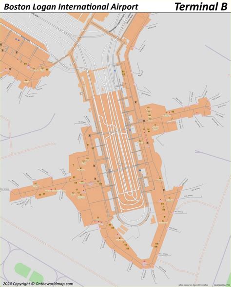 Boston Logan International Airport Map Terminal Maps