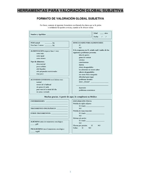 Formatos Tamizaje E Indice Pronostico HERRAMIENTAS PARA VALORACIÓN