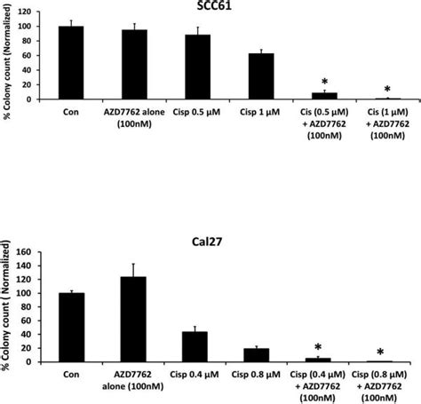 Chk1 2 Inhibition Overcomes The Cisplatin Resistance Of Head And Neck