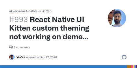 React Native Ui Kitten Custom Theming Not Working On Demo Version