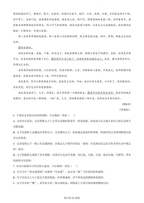 2024年新高考一卷语文试卷真题及答案解析（完整版）学习力