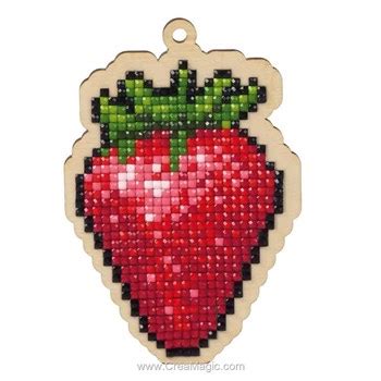 Kit Broderie Diamant 3d Strawberry Chez Wizardi