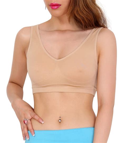 Sodacoda Womens Sports Bra Seamless Yoga Crop Top No Pads