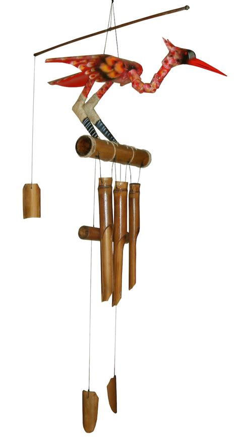 Scarlet Bird Bobbing Head Wind Chime Etsy