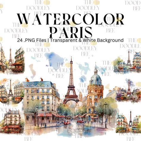 Paris Watercolor - Etsy