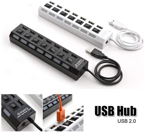 Adaptador Usb Multipuerto De 7 Puertos Para Dispositivos Usb Mercado