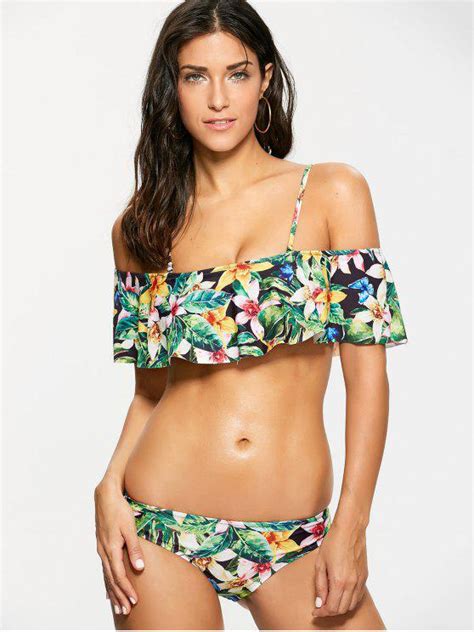 27 OFF 2021 Floral Print Ruffle Bikini In FLORAL ZAFUL