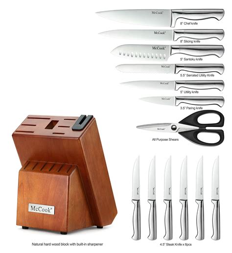 McCook MC29 Knife Sets 14 Pieces German High Carbon Stainless Steel