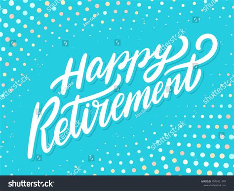 Happy Retirement Banner Vector Lettering Royalty Free Stock Vector