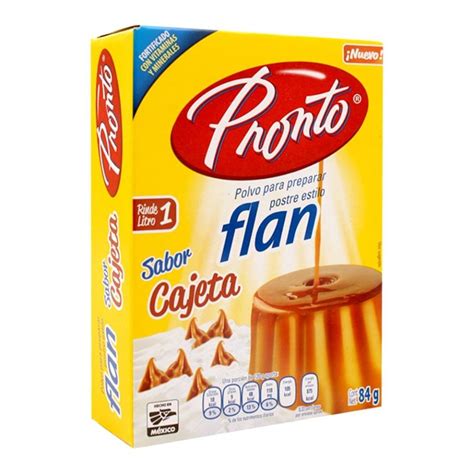 Polvo Para Preparar Flan Pronto Sabor Cajeta G Walmart