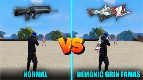 Free Fire New Demonic Grin Famas Damage Ability Test Best Famas Skin