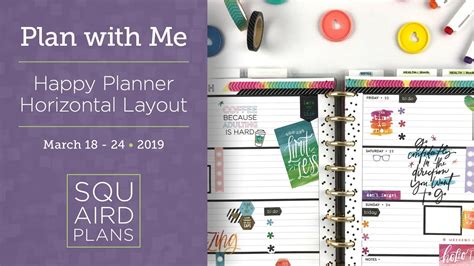 Watercolor Brights Spread Plan With Me Happy Planner Horizontal