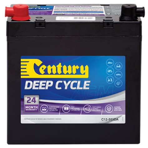 Century 12v 75ah Agm Deep Cycle Battery C12 75xda Century Caravan Rv Camping