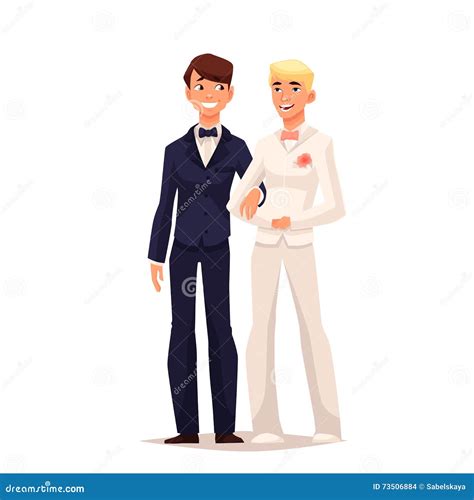 Mariage De Lhomosexuel Deux Illustration De Vecteur Illustration Du