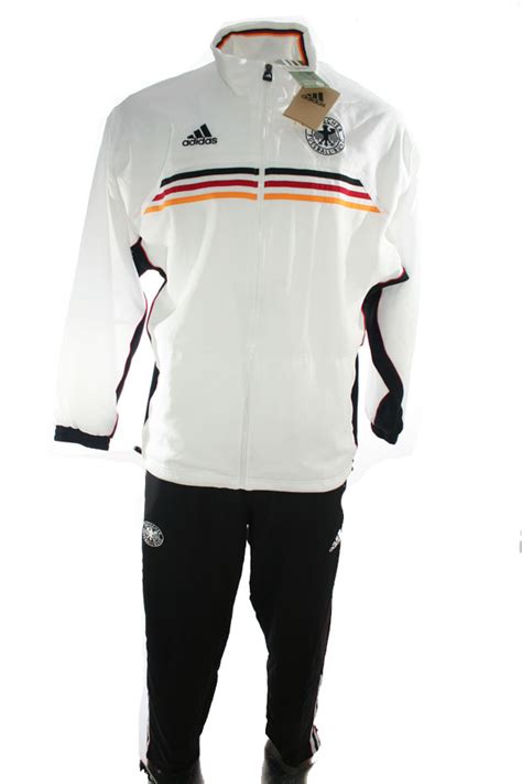 Adidas Deutschland Trainingsanzug WM 1998 DFB Jacke Hose Weiß Herren