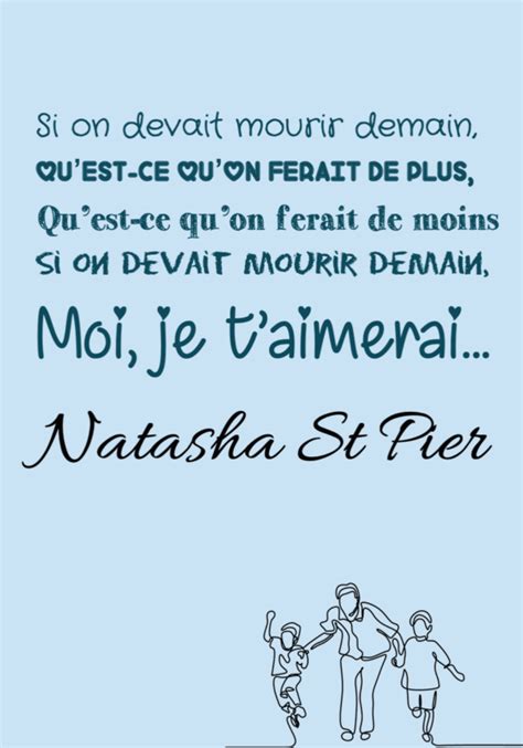 Tableau Ou Poster Paroles De Chanson De Natasha St Pier Mourir Demain