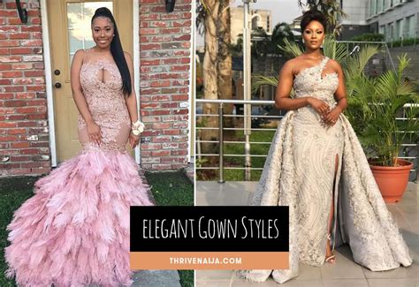 elegant  simple gown styles   type  event thrivenaija