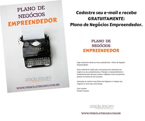 Plano de Negócios Empreendedor Priscila Tescaro Empreendedorismo