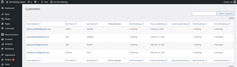 Customers Wp Booking System