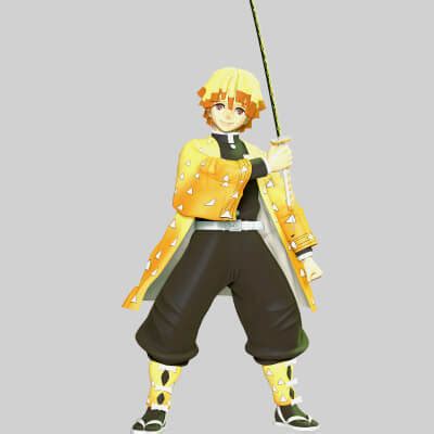 Demon Slayer Zenitsu Agatsuma D Model D Printable Cgtrader My XXX Hot Girl