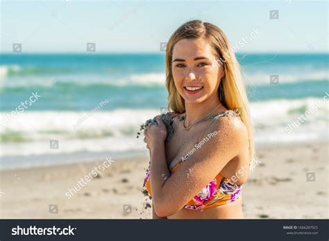 Gorgeous Bikini Model Posing Beach Environment Stock Photo Shutterstock