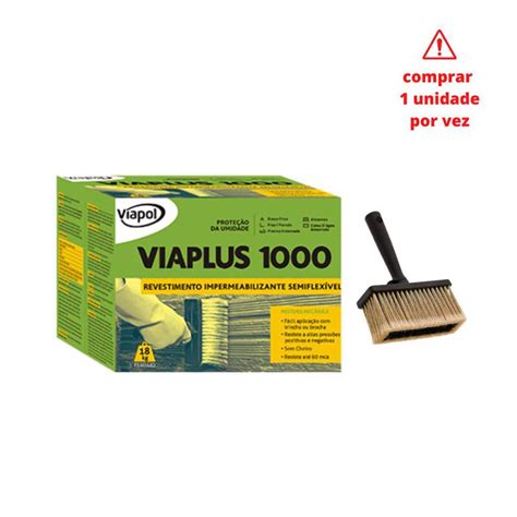 Impermeabilizante Viaplus 1000 Caixa 18 Kg Viapol Broxa Shopee Brasil