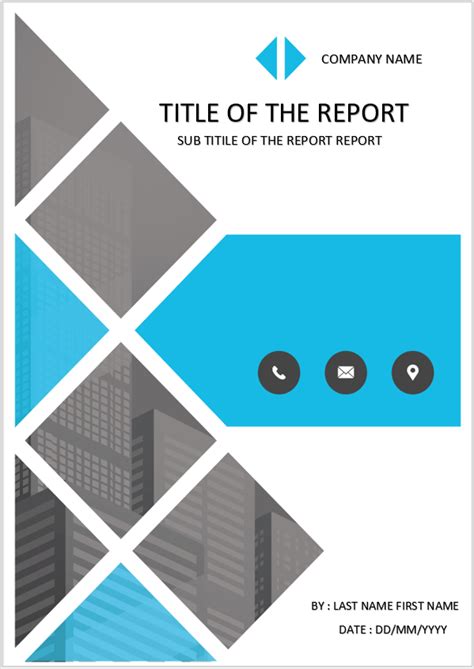 Cover Page Of Report Template In Word - New Creative Template Ideas