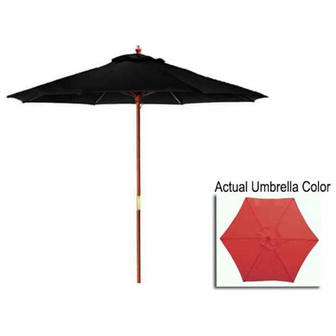 Northlight 9ft Outdoor Patio Market Umbrella With Wood Pole Burgundy The Home Depot Canada