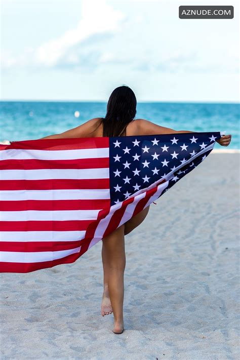 Claudia Romani Celebrates Becoming An American Citizen By Wearing A Red And Blue Thong Bikini