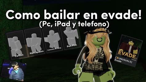 Como Bailar En Evade Tutorial Pc IPad Y Telefono Roblox YouTube