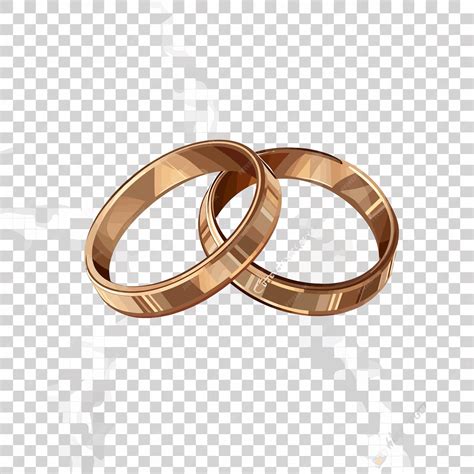 Premium Vector Gold Wedding Rings On A Transparent Background