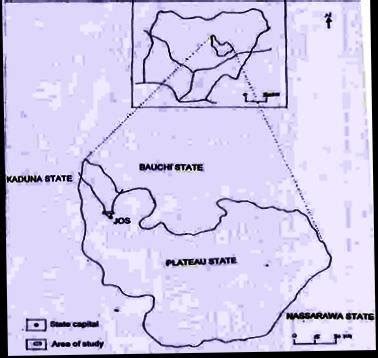 map  plateau state  scientific diagram