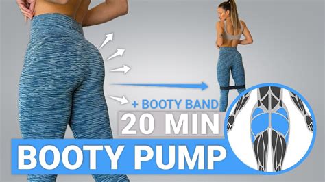 20 Min Booty Pump Workout Elastic Band Tone Your Booty Youtube