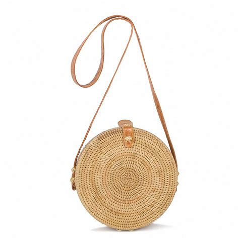 New Bohemian Straw Bags For Women Small Circle Beach Handbags Summer